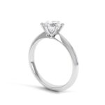 Platinum low six claw style ring