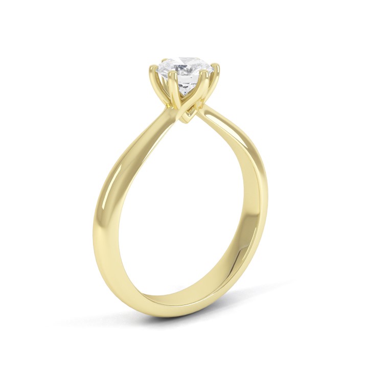 Modern six claw style ring