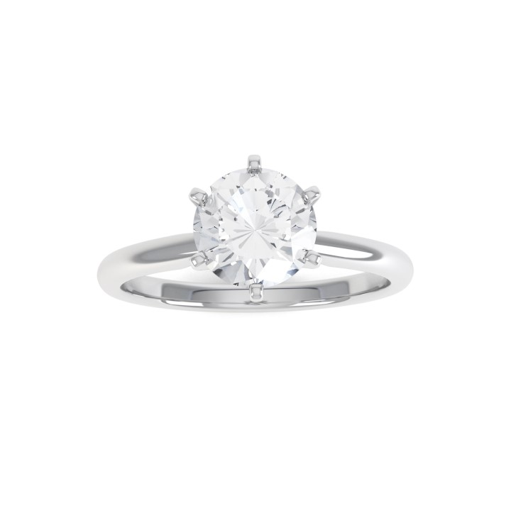 Six claw diamond ring
